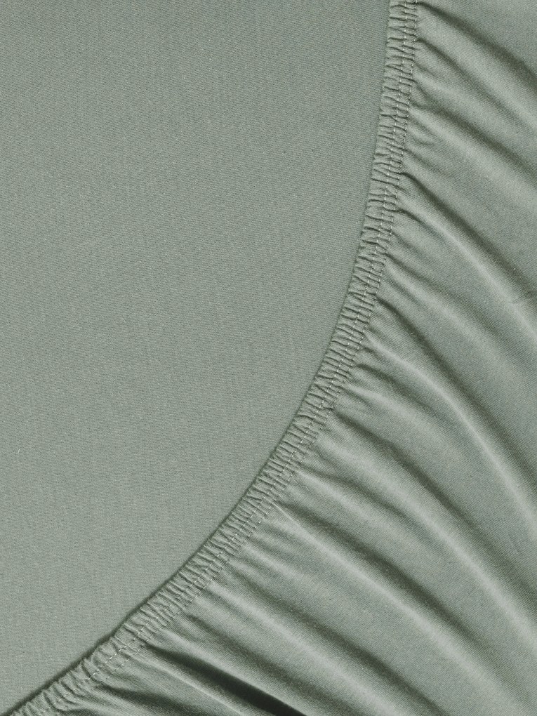 Σεντόνι Jersey Ημίδιπλο με Λάστιχο Για Στρώμα 120x200+40 - Tender Rock Green 5206482140578
