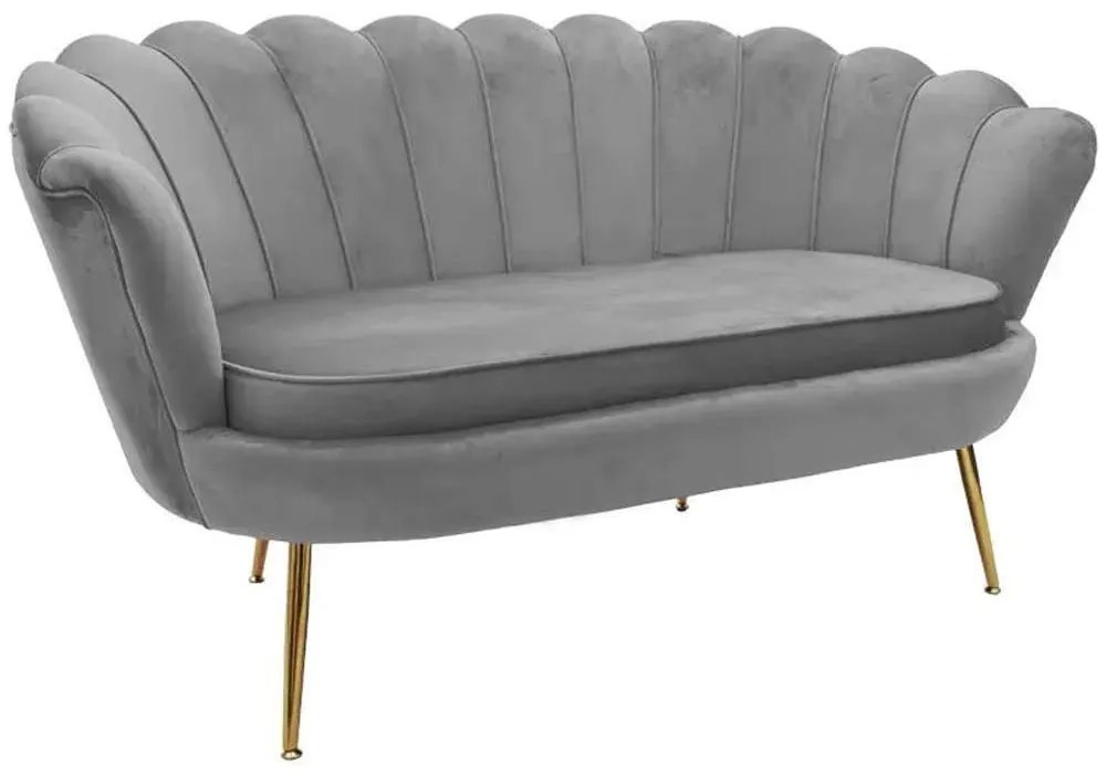 Καναπές Daimon 128-000005 Διθέσιος 134x70x77cm Grey Ξύλο,Ύφασμα