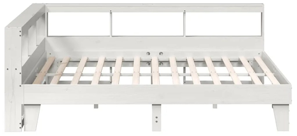 vidaXL Κρεβάτι Βιβλιοθήκη Χωρίς Στρώμα 200x200 εκ Μασίφ Ξύλο Πεύκου