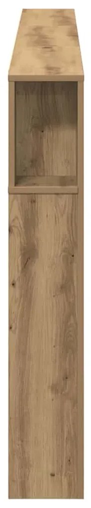 vidaXL Κρεβάτι με Κεφαλάρι με ράφι Artisan Oak 220 x 18,5 x 102,5 εκ.