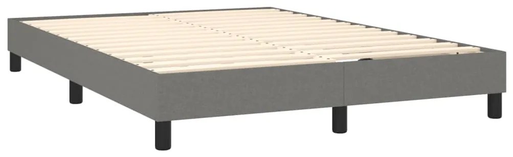 ΚΡΕΒΑΤΙ BOXSPRING ΜΕ ΣΤΡΩΜΑ &amp; LED ΣΚ.ΓΚΡΙ 140X190 ΕΚ ΥΦΑΣΜΑΤΙΝΟ 3133070