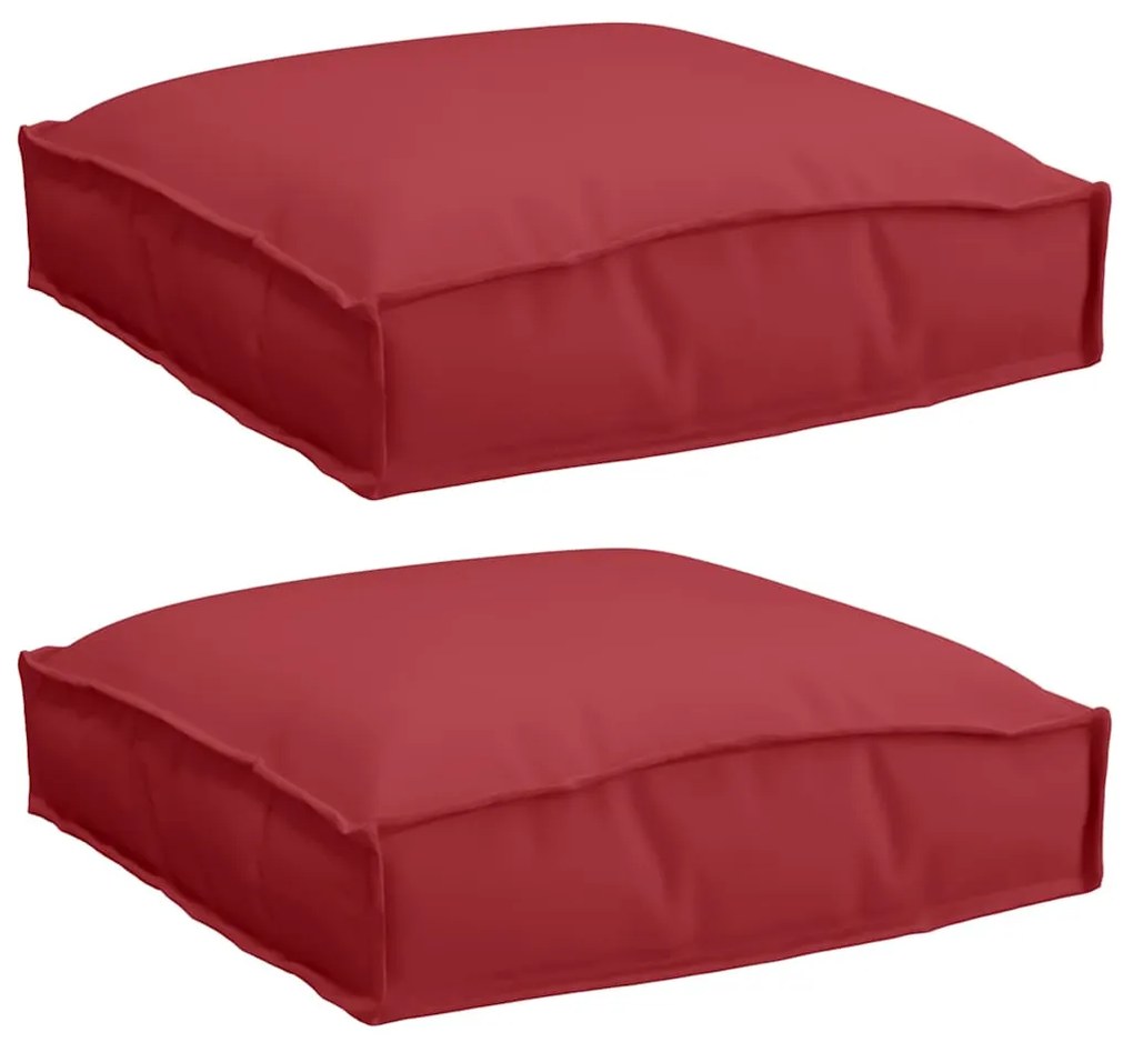 vidaXL Μαξιλάρι παλέτας για κάθισμα 2 pcs Κόκκινο 40 x 40 x 8 εκ.