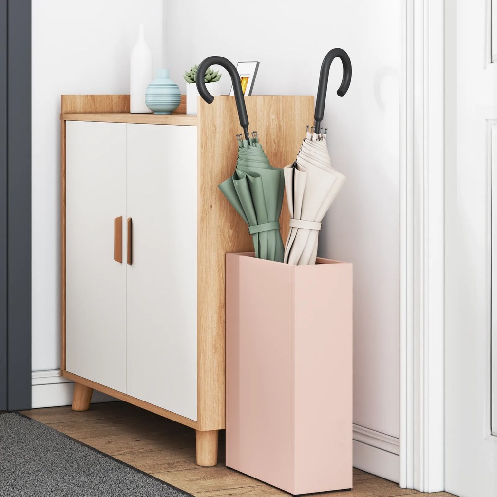 vidaXL Ροζ Βάση Ομπρέλας - 28x12x41 εκ. από Ατσάλι
