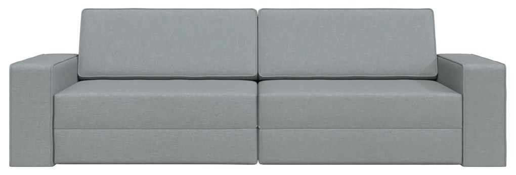 vidaXL Καναπές Κρεβάτι 2 σε 1 Ανοιχτό Γκρι 245x150x60.5 εκ. Ύφασμα