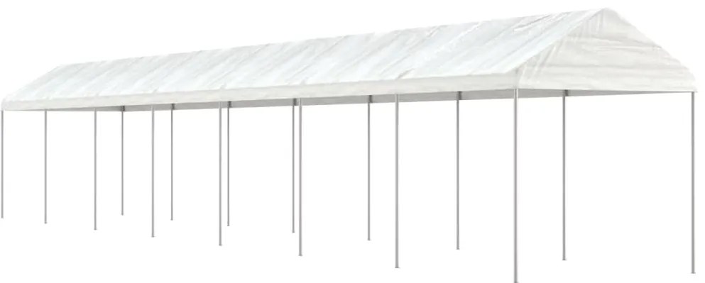 vidaXL Κιόσκι με Τέντα Λευκό 15,61 x 2,28 x 2,69 μ. από Πολυαιθυλένιο