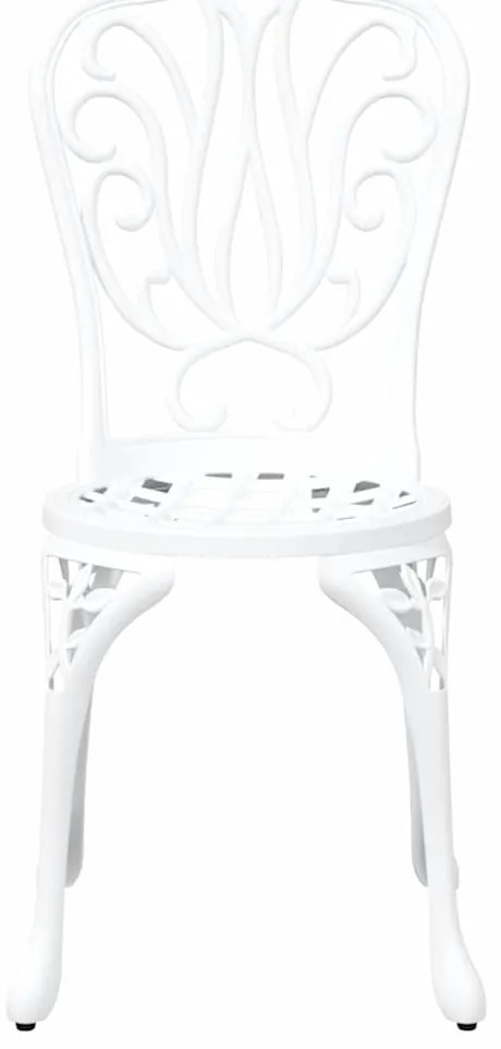 vidaXL Σετ Μπιστρό Κήπου 3 pcs Λευκό Αλουμίνιο