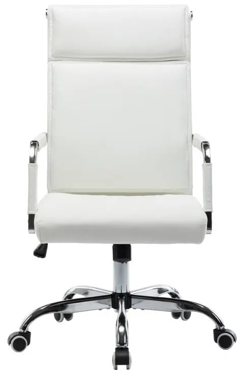 Καρέκλα γραφείου διευθυντη Mavel PU λευκό 55x62x100-110εκ 55x62x110 εκ.