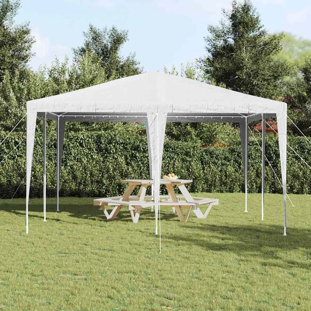 vidaXL Σκηνή Πάρτυ Λευκό 400 x 400 x 266 εκ Πολυεστέρας, Χάλυβας
