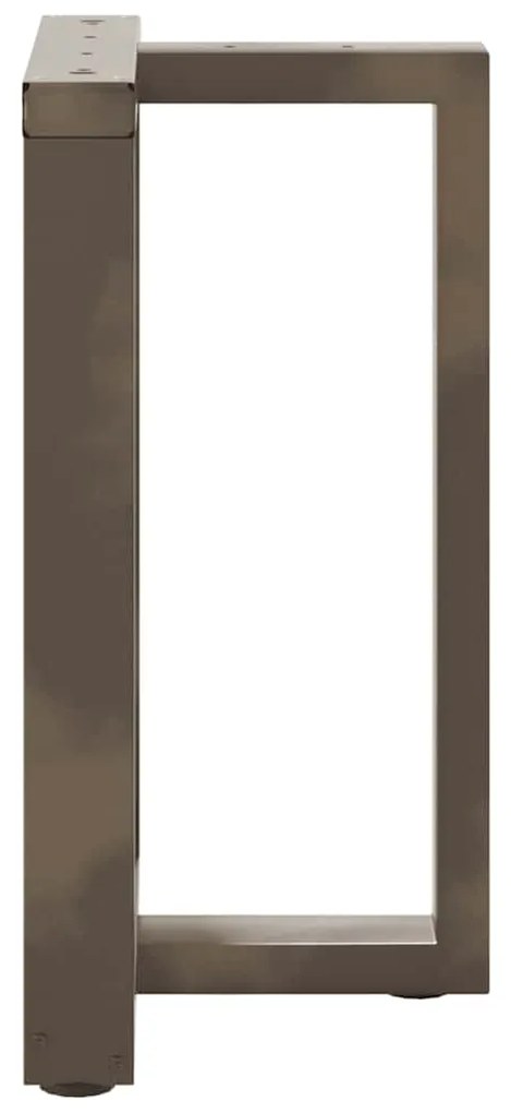 vidaXL Πόδια Τραπεζαρίας σε Σχήμα Τ, 2 τεμ. Μαύρο 60x35x(72-73) εκ. Ατσάλι