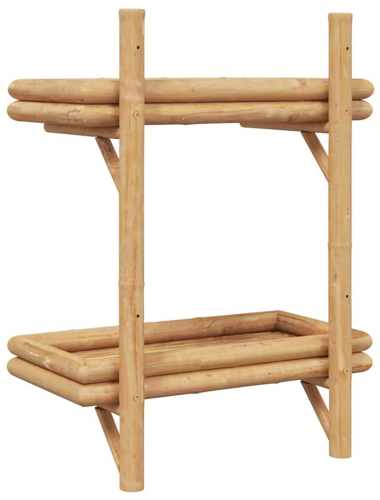 vidaXL Επιτοίχιο Ράφι με ράφι Επιτοίχιο Καφέ 45 x 26 x 60 εκ. Μπαμπού