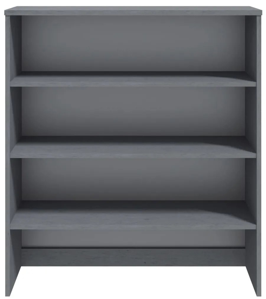 vidaXL Πάνω Μέρος Ντουλαπιού HAMAR Γκρι 90x30x100 εκ. Μασίφ Πεύκο