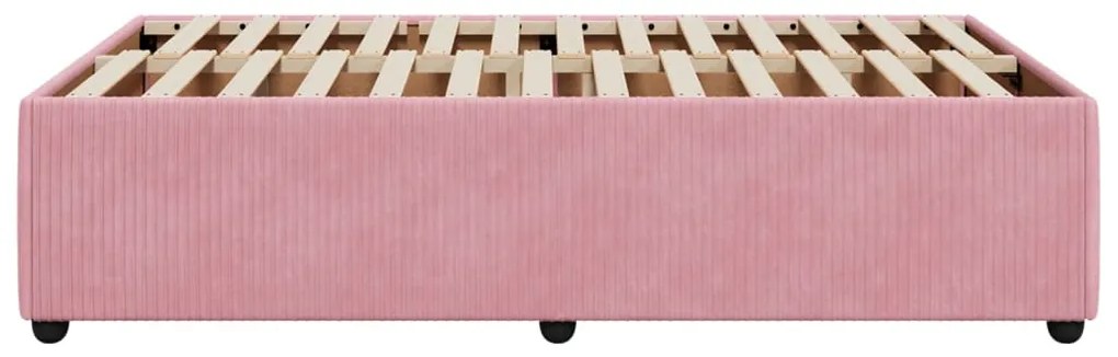 vidaXL Πλαίσιο Κρεβατιού Ροζ 120 x 200 εκ. Βελούδινο