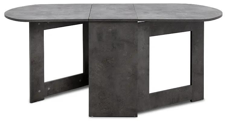 Τραπέζι μελαμίνης Winslet Megapap επεκτεινόμενο χρώμα ανθρακί 37(80+80)x80x76εκ.