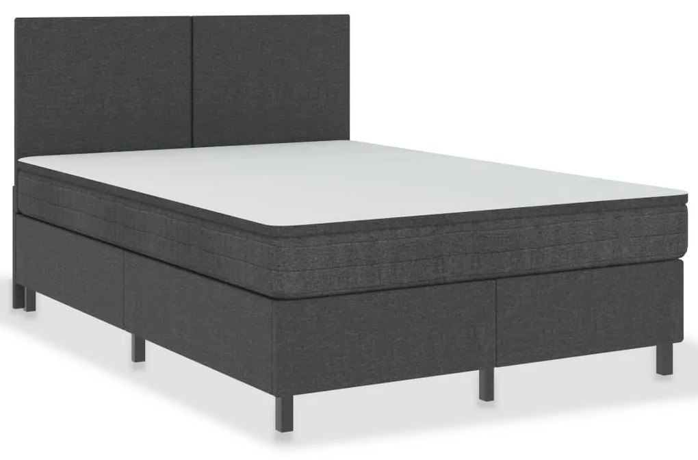 ΚΡΕΒΑΤΙ BOXSPRING ΣΚΟΥΡΟ ΓΚΡΙ 180 X 200 ΕΚ. ΥΦΑΣΜΑΤΙΝΟ 3054792