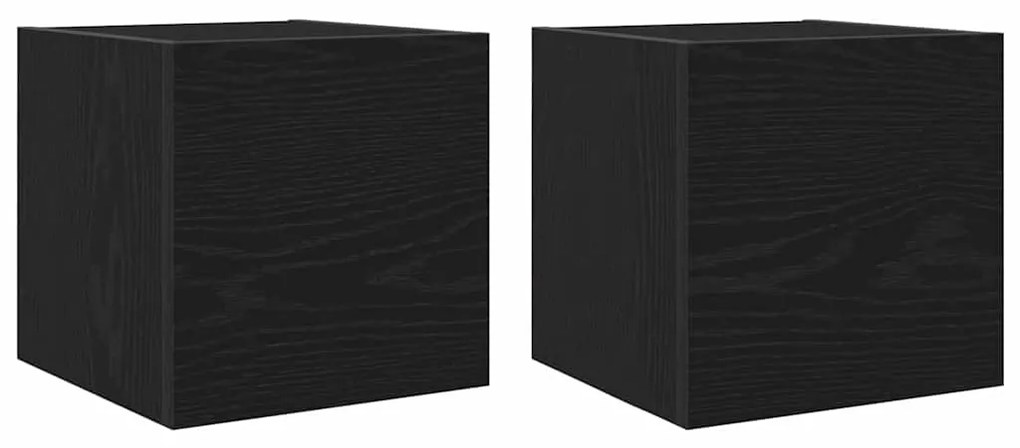 vidaXL Ντουλάπι TV 2 pcs Μαύρο 30.5 x 30 x 30 εκ. Επεξεργασμένο ξύλο