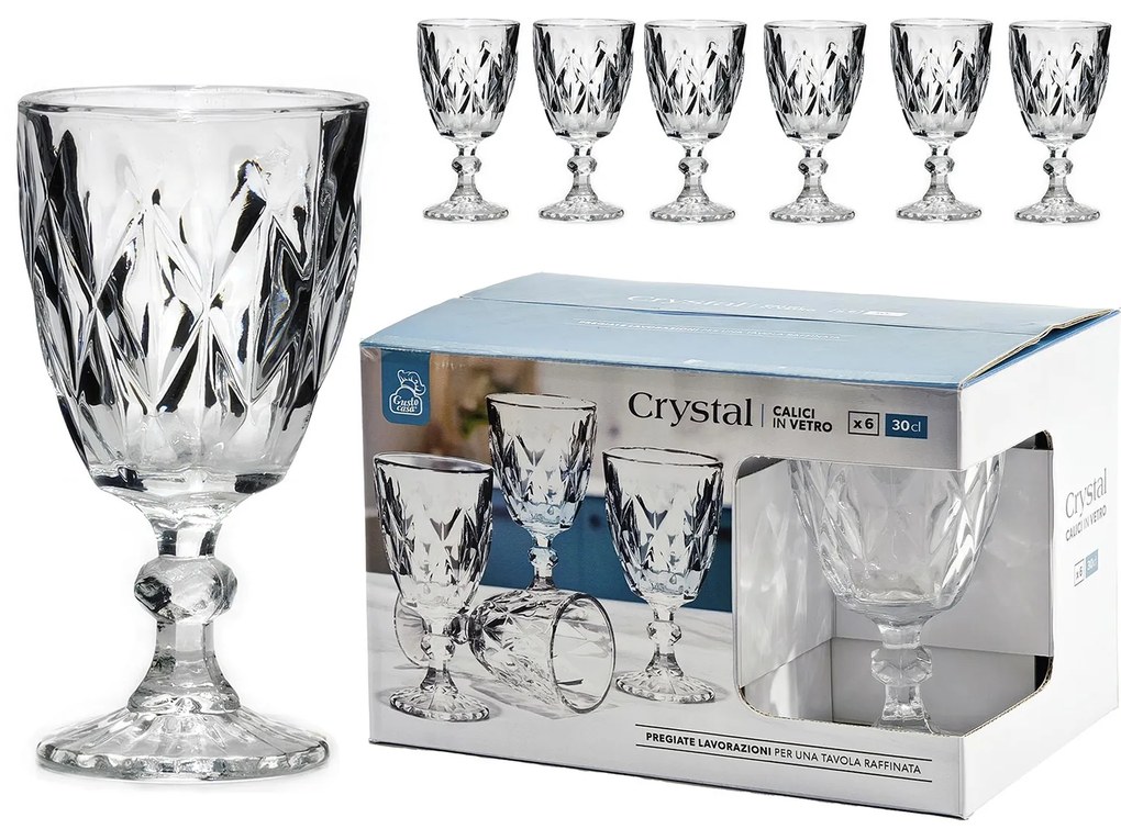 Ποτήρι Crystal Διάφανο/Γυαλί 30cl 6Τμχ