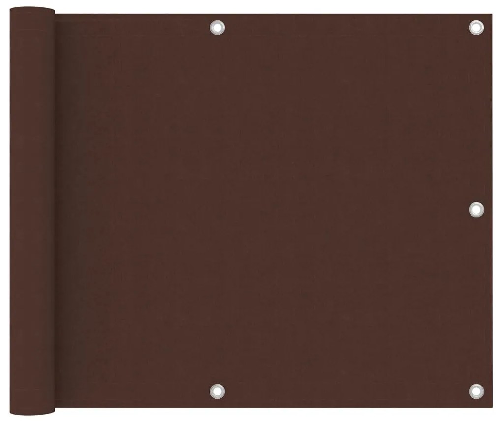 vidaXL Διαχωριστικό Βεράντας Καφέ 75 x 500 εκ. Ύφασμα Oxford