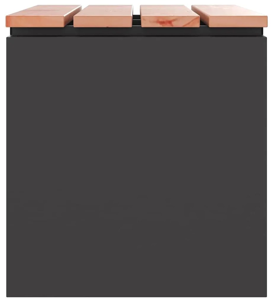 vidaXL Παγκάκι κήπου Μαύρο 60 x 40 x 43 εκ