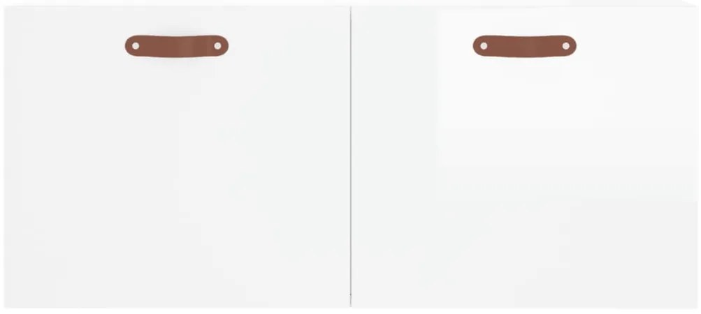 vidaXL Ντουλάπι Τοίχου Γυαλιστερό Λευκό 80x36,5x35 εκ. Επεξεργ. Ξύλο