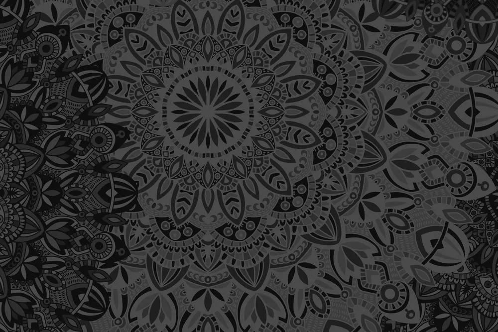 Εικόνα κομψή Mandala σε ασπρόμαυρο - 120x80
