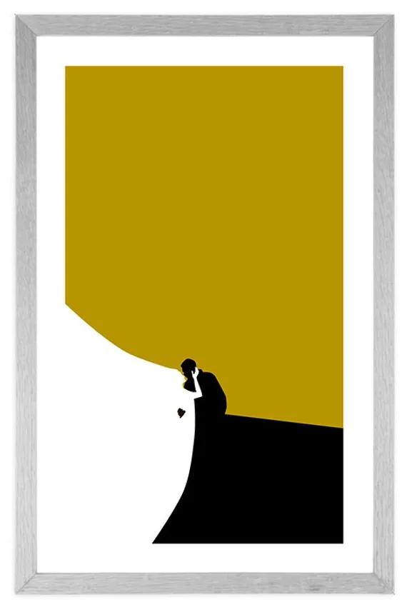 Αφίσα με πασπαρτού Γαμήλιος χορός - 20x30 black