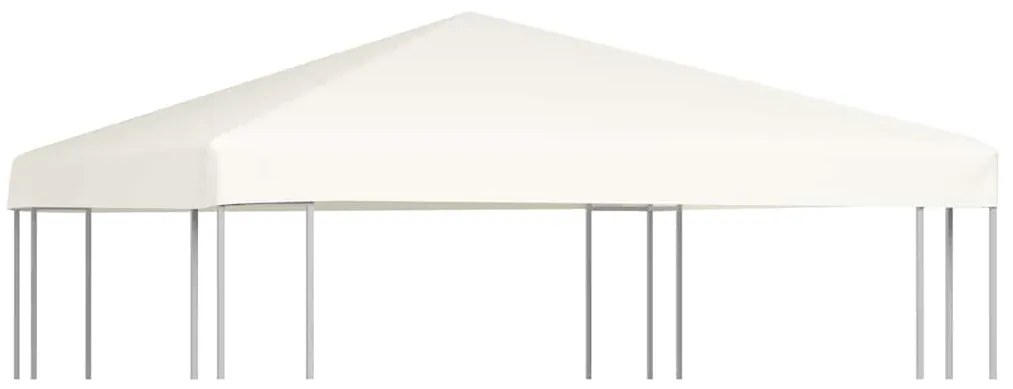 vidaXL Κάλυμμα για Κιόσκι Λευκό Κρεμ 3 x 3 μ. 310 γρ./μ²