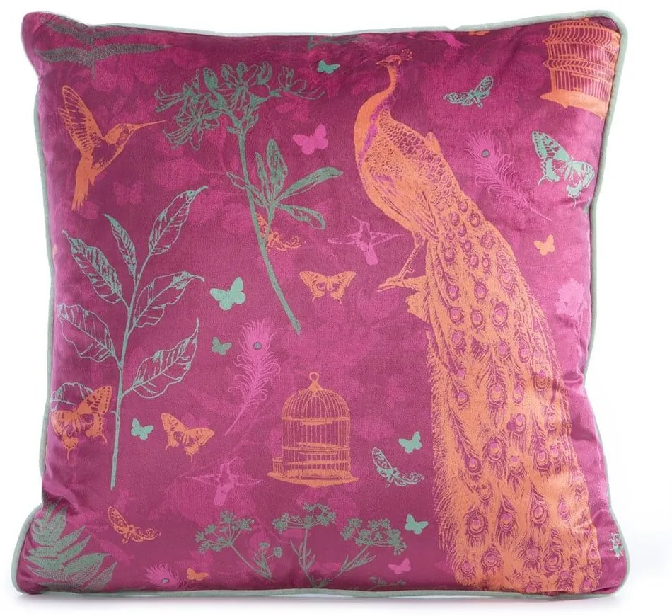 Μαξιλάρι Διακοσμητικό (Με Γέμιση) Birds Of Paradise Fuchsia Nef-Nef Homeware 45X45 Πολυέστερ