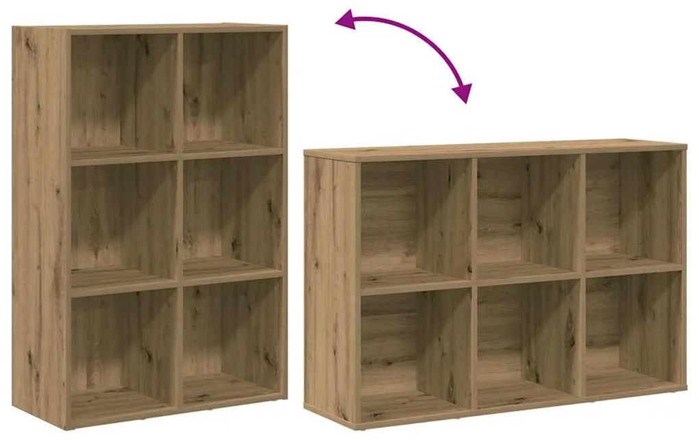 Ντουλάπι βιβλίου/Σιδερένιο ντουλάπι Artisan Oak 66x30x98 cm - Καφέ