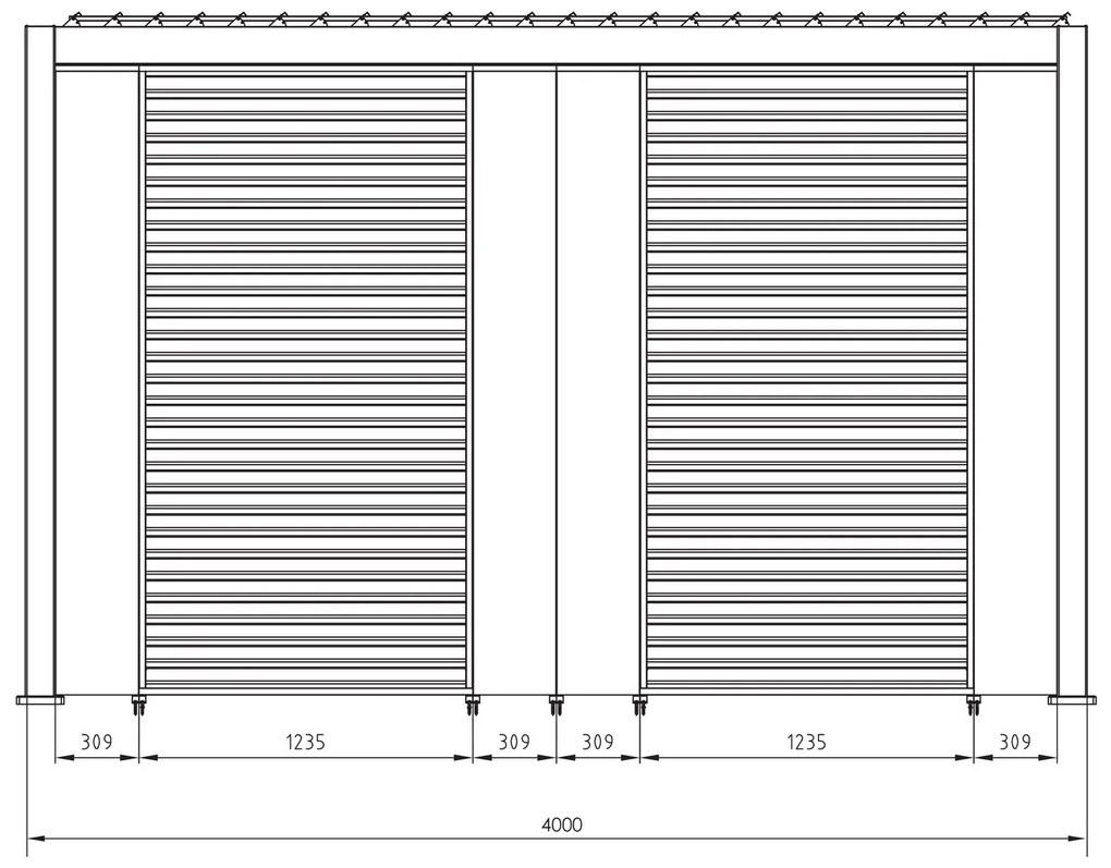 Πάνελ Περίφραξης Ocean Μεταλλικό Μαύρο 30,9x6x232,45 εκ. - Μαύρο