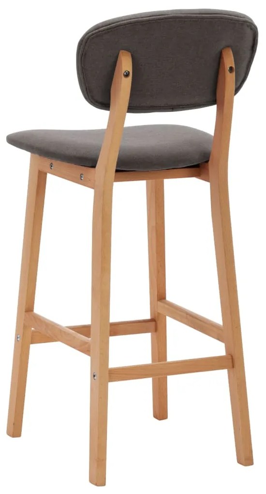 vidaXL Σκαμπό Μπαρ 2 τεμ. Ανοιχτό Γκρι Υφασμάτινα