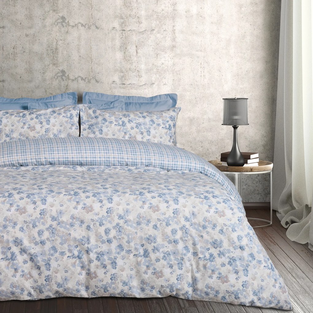 DAS HOME ΣΕΤ ΠΑΠΛΩΜΑΤΟΘΗΚΗ ΥΠΕΡΔΙΠΛΗ 220Χ240 FLANNEL 9637 BLUE, TAUPE