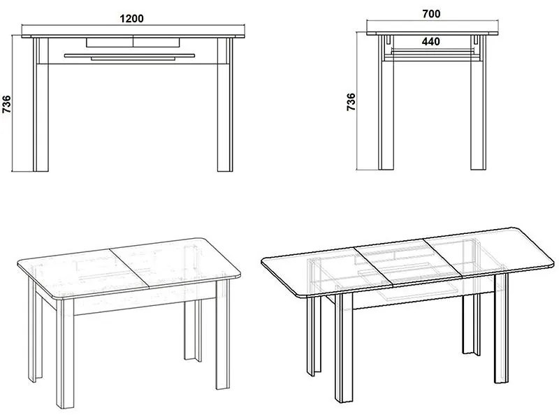 Τραπέζι Quiin επεκτεινόμενο sonoma 120-174x70x73.5εκ