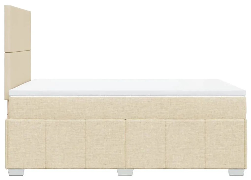 ΚΡΕΒΑΤΙ BOXSPRING ΜΕ ΣΤΡΩΜΑ ΚΡΕΜ 120X190 ΕΚ. ΥΦΑΣΜΑΤΙΝΟ 3291605