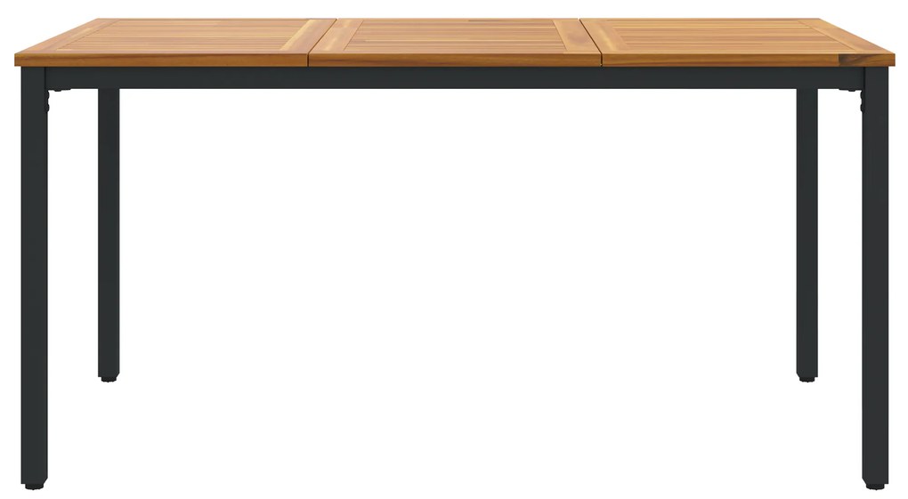 vidaXL Τραπέζι Κήπου 150x90x75 εκ. Κατασκευασμένο από Σταθερό Ξύλο Ακακίας και Μέταλλο