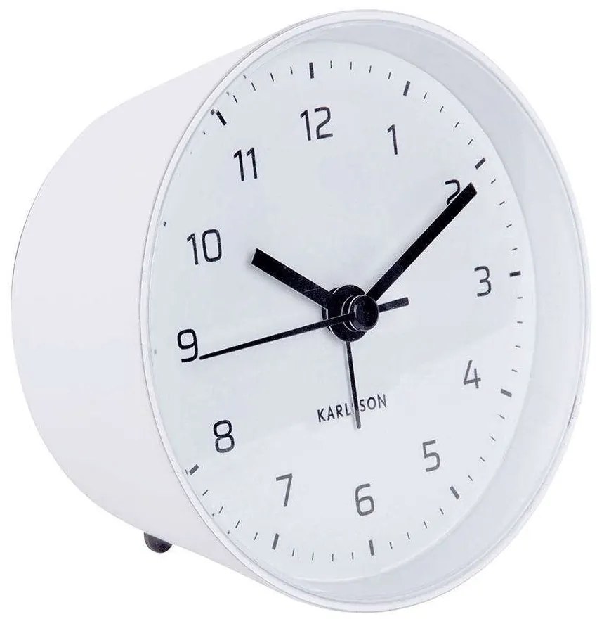 Ρολόι Επιτραπέζιο - Ξυπνητήρι Cone KA5843WH Φ10x5cm White Karlsson Metal