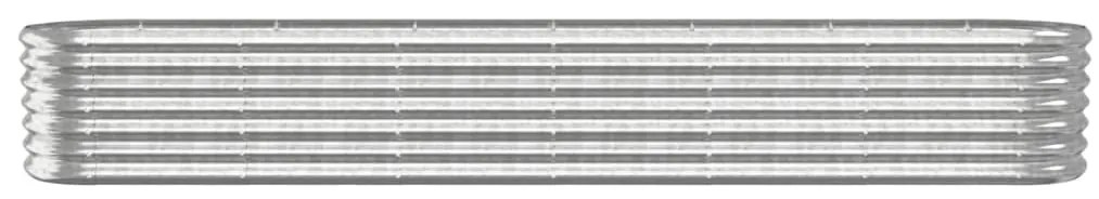 vidaXL Ζαρντινιέρα Ασημί 260x40x36 εκ. Γαλβανισμένος χάλυβας