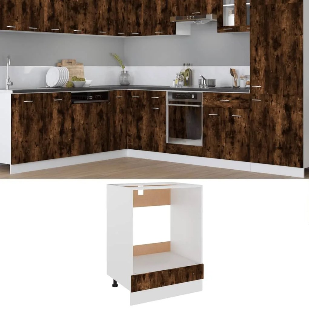 Ντουλάπι Φούρνου Riga Καπνιστή Δρυς 60x46x81,5 εκ 825834