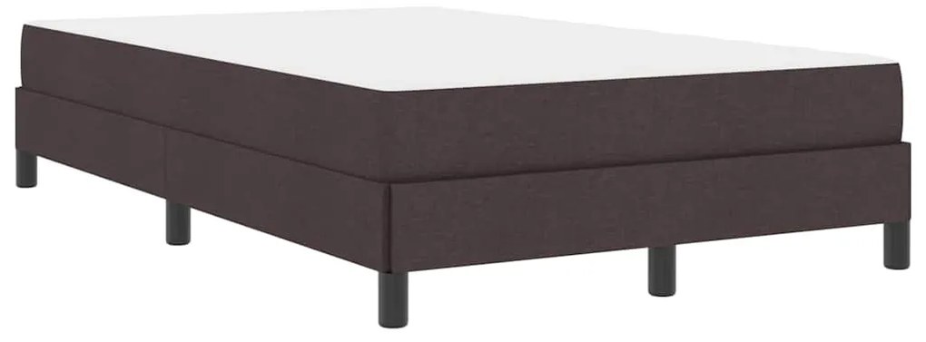 vidaXL Κρεβάτι με ελατήρια με στρώμα Σκούρο Καφέ 120 x 200 cm ύφασμα