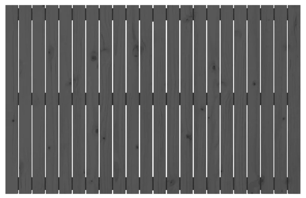 vidaXL Κεφαλάρι Τοίχου Γκρι 140x3x90 εκ. από Μασίφ Ξύλο Πεύκου