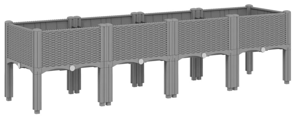 ΖΑΡΝΤΙΝΙΕΡΑ ΚΗΠΟΥ ΜΕ ΠΟΔΙΑ ΑΝ. ΓΚΡΙ 160X40X42 ΕΚ ΠΟΛΥΠΡΟΠΥΛΕΝΙΟ 367902