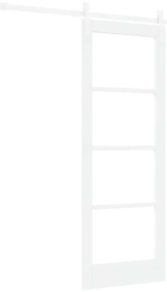 vidaXL Συρόμενη Πόρτα Λευκό 73.5 x 198.5 εκ. Μασίφ ξύλο πεύκου