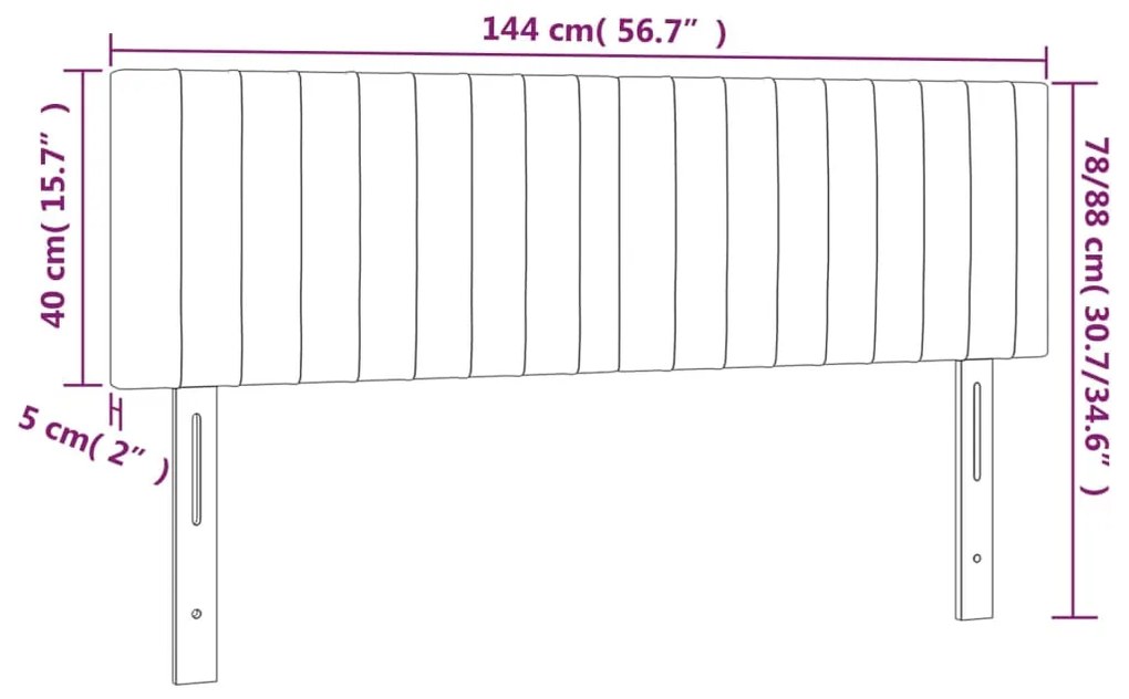 ΚΕΦΑΛΑΡΙ ΚΡΕΒΑΤΙΟΥ LED ΜΑΥΡΟ 144X5X78/88 ΕΚ. ΥΦΑΣΜΑΤΙΝΟ 3121850