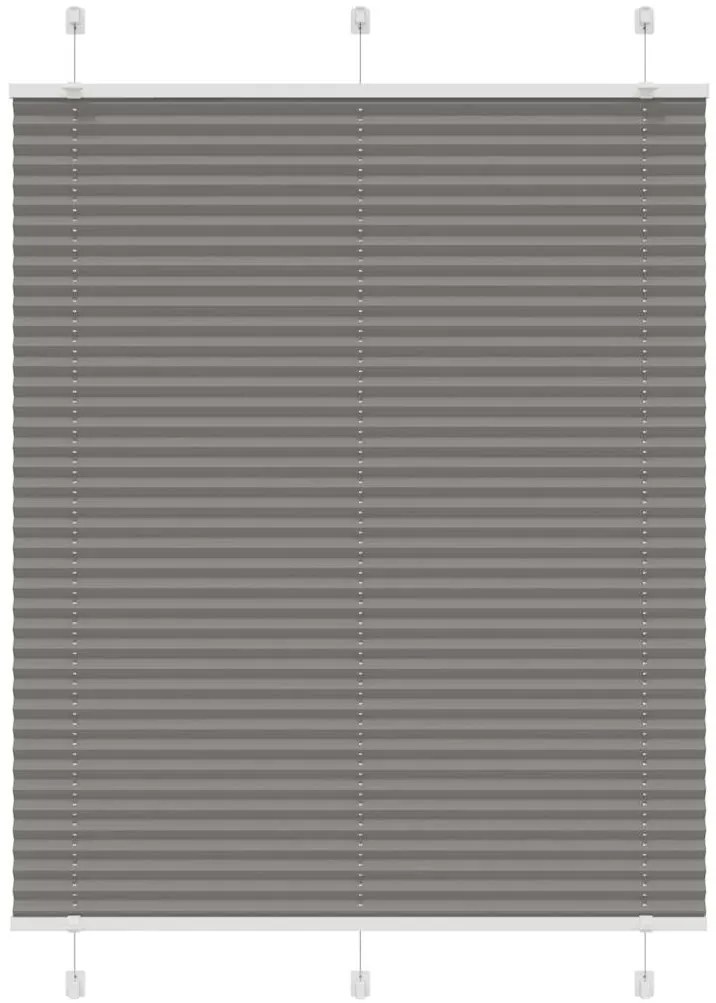 vidaXL Πλισέ περσίδα Ανθρακί 110x150 cm Πλάτος υφάσματος 109,4 cm