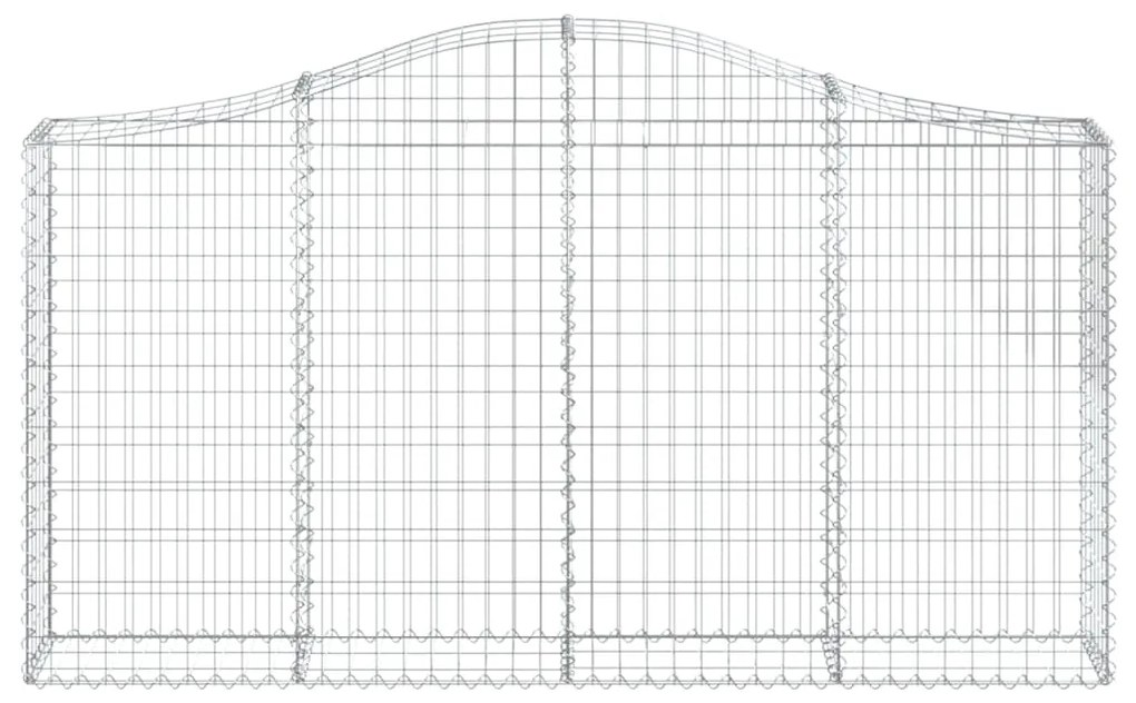 vidaXL Συρματοκιβώτια Τοξωτά 14 τεμ. 200x30x100/120 εκ. Γαλβαν. Ατσάλι