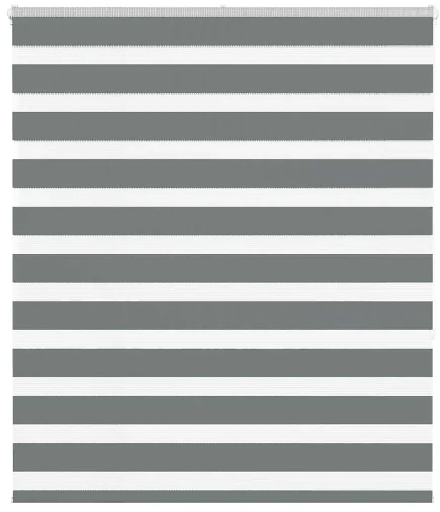 vidaXL Ζέβρα τυφλή Σκούρο Γκρι Πλάτος υφάσματος 125,9 εκ. Πολυεστέρας