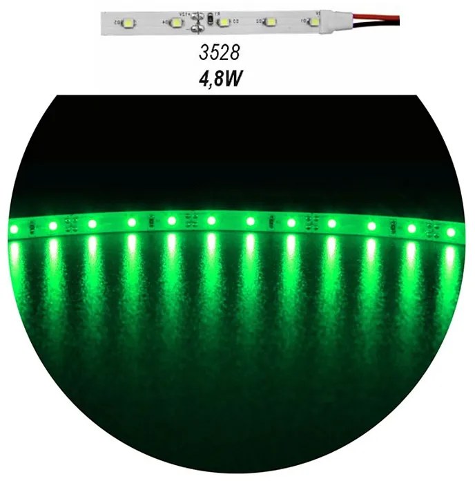 Adeleq Ταινία Led 5 Μέτρα 12Vdc 4.8W Και 60Led Ανά Μέτρο Ip20 Πράσινο 30-3411205