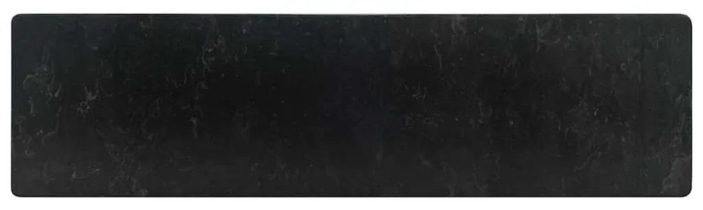 vidaXL Νιπτήρας Γυαλιστερό Μαύρο 45 x 30 x 12 εκ. Μαρμάρινος