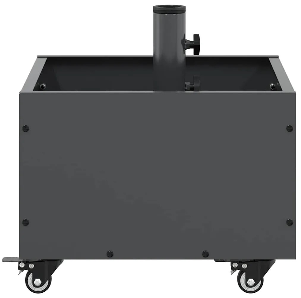 vidaXL Βάση Παρασόλ με Γλάστρα Ανθρακί 45 x 45 x 45 cm Ατσάλι