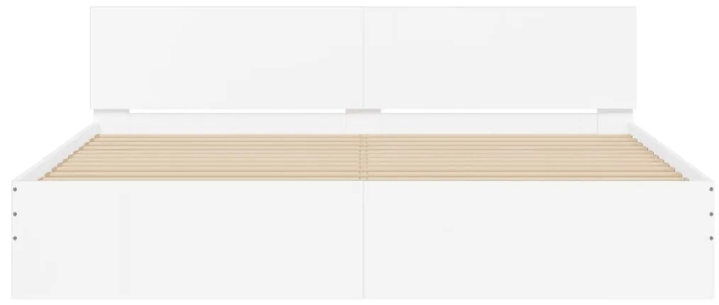 vidaXL Πλαίσιο Κρεβατιού με Κεφαλάρι Λευκό 160x200 εκ.