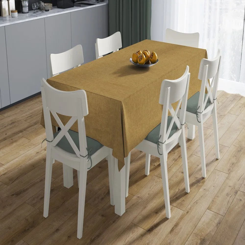 Καρέ Αλέκιαστο Panama Mustard DimCol 90X90cm 90x90cm Βαμβάκι-Πολυέστερ